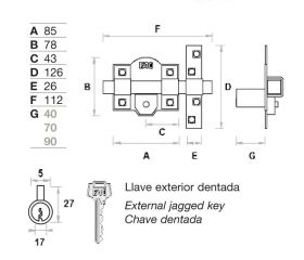 Cerrojo FAC 300R U.E. Hidroeléctrica Aguas Cuenca